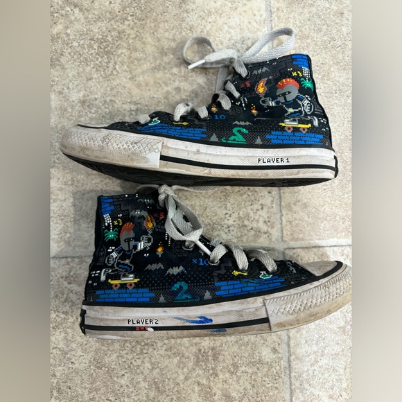 CONVERSE All-Star Kids  ‘Ready Player One’ Hi-Top Sneakers—Size 12 - Picture 3 of 4